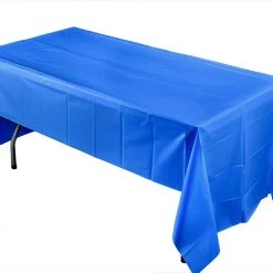 King Zak Everyday Disposable Tablecovers Plastic Solid Color Party 54inchx108inch Tablecover