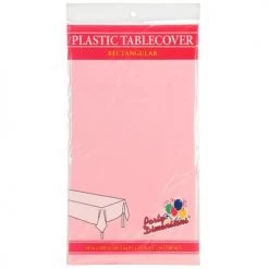 King Zak Everyday Disposable Tablecovers Plastic Solid Color Party 54inchx108inch Tablecover