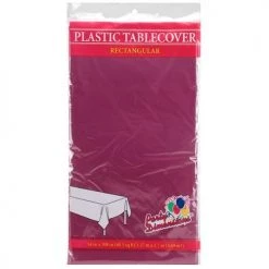 King Zak Everyday Disposable Tablecovers Plastic Solid Color Party 54inchx108inch Tablecover