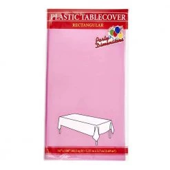 King Zak Everyday Disposable Tablecovers Plastic Solid Color Party 54inchx108inch Tablecover