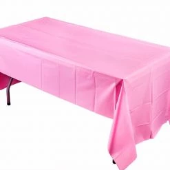King Zak Everyday Disposable Tablecovers Plastic Solid Color Party 54inchx108inch Tablecover