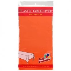 King Zak Everyday Disposable Tablecovers Plastic Solid Color Party 54inchx108inch Tablecover