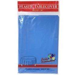 King Zak Plastic Solid Color Party 84inch Round Tablecover Everyday Disposable Tablecovers