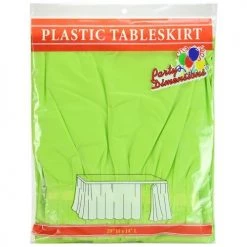 King Zak Plastic Solid Color Party 29inchx14feet Tableskirt