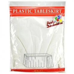 King Zak Plastic Solid Color Party 29inchx14feet Tableskirt