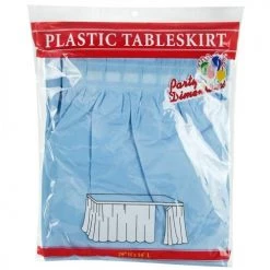 King Zak Plastic Solid Color Party 29inchx14feet Tableskirt