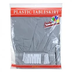 King Zak Plastic Solid Color Party 29inchx14feet Tableskirt