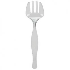 King Zak Premium Heavy Weight Plastic Serving UtensilSize Options: 9inch Serving Fork And 9inch Serving Spoon