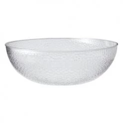 King Zak Premium Extra Heavy Weight Plastic Hammered Servingware Disposable Dinnerware Bowls