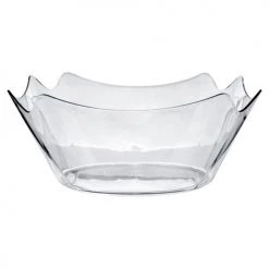 King Zak Disposable Dinnerware Bowls Premium Extra Heavy Weight Plastic Flower Servingware