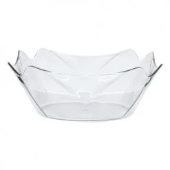 King Zak Disposable Dinnerware Bowls Premium Extra Heavy Weight Plastic Flower Servingware