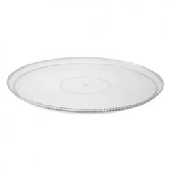 King Zak Disposable Dinnerware Servingware Premium Heavy Weight Plastic Ridged ServingwareSize Options: 12inch Tray And 16inch Tray