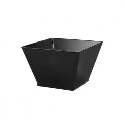 King Zak Disposable Dinnerware Bowls Premium Heavy Weight Plastic Rectangle Servingware