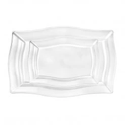 King Zak Premium Extra Heavy Weight Plastic Fluted Servingware
