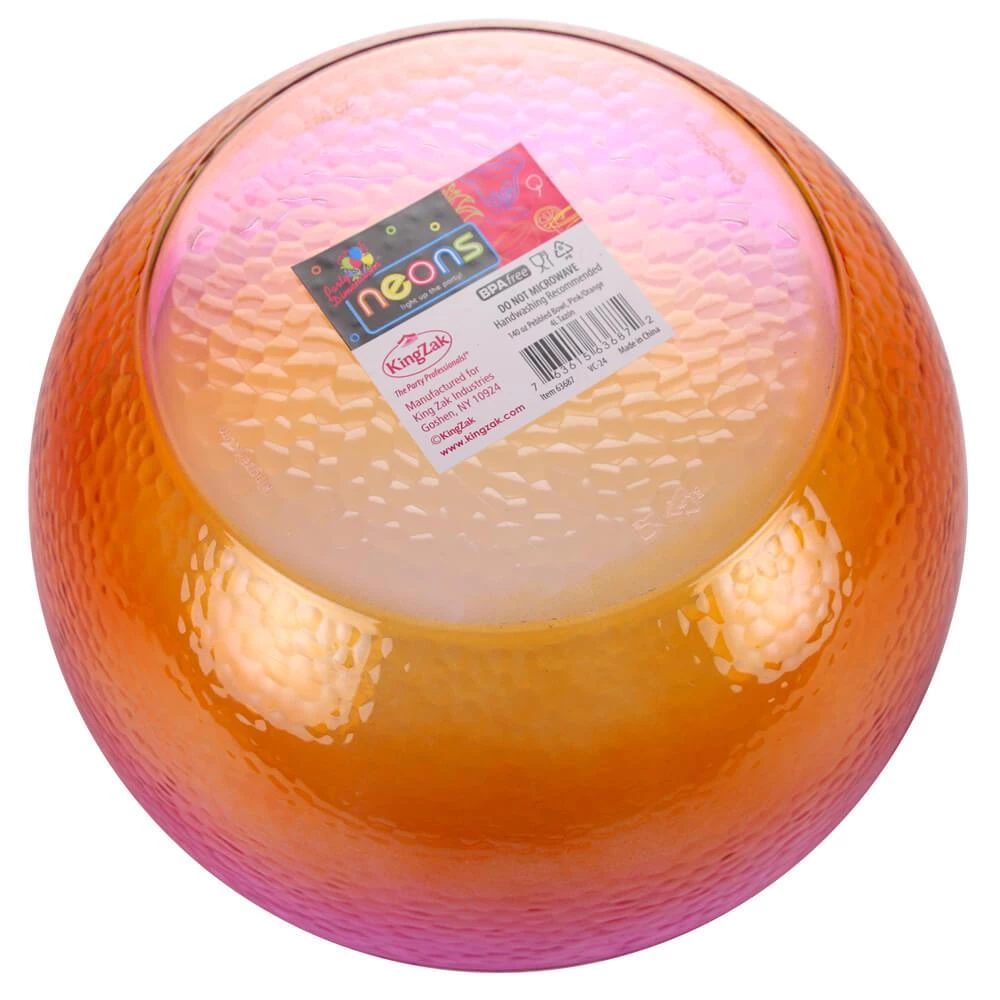 King Zak Plastic Solid Color Party Pebble Servingbowl<br />Size Options: 140oz Blue/Green Serving Bowl, 60oz Blue/Green Serving Bowl, 30oz Blue/Green Serving Bowl, 140oz Pink/Orange Serving Bowl, 60oz Pink/Orange Serving Bowl, And 30oz Pink/Orange Serving Bowl Disposable Dinnerware Bowls 6 King Zak Plastic Solid Color Party Pebble ServingbowlSize Options: 140oz Blue/Green Serving Bowl, 60oz Blue/Green Serving Bowl, 30oz Blue/Green Serving Bowl, 140oz Pink/Orange Serving Bowl, 60oz Pink/Orange Serving Bowl, And 30oz Pink/Orange Serving Bowl Disposable Dinnerware Bowls