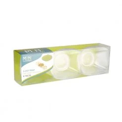 King Zak Premium Plastic Mini 3-Dip Dish Disposable Dinnerware Servingware