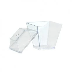 King Zak Premium Plastic Mini Servingware Disposable Dinnerware Servingware