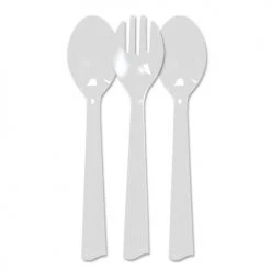 King Zak Premium Heavy Weight Plastic Combo Serving Utensils
