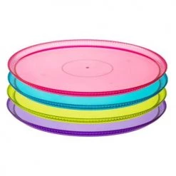 King Zak Disposable Dinnerware Servingware Premium Heavy Weight Plastic Ridged ServingwareSize Options: 12inch Tray And 16inch Tray