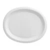 King Zak Paper 12" Oval Plate White