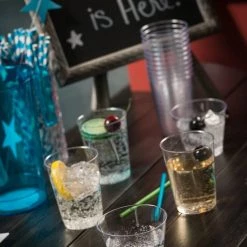 King Zak Disposable Dinnerware Cups Plastic TumblerSize Options: 9oz Tumbler And 10oz Tumbler