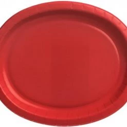 King Zak Paper 12" Oval Plate White