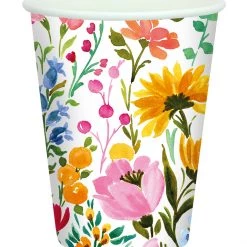 King Zak Tabletop Premium Paper Perennial TablewareSize Options: 12inch Plate, 10inch Plate, 8.5inch Plate, 6.75inch Plate, 20oz Plate, Lunch Napkin, And 12oz Cup