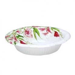 King Zak Premium Paper Floral Oval TablewareSize Options: 12inch Plate, 10inch Plate, 8.75inch Plate, 7inch Plate, 20oz Bowl, 12oz Bowl, 12oz Cup., And Lunch Napkin