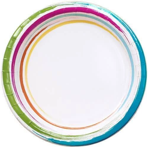 King Zak Tabletop Brushstrokes Tableware<br />Size Options: Size Options: 12inch Plate, 10inch Plate, 8.75inch Plate, 7inch Plate, 20oz Bowl, 12oz Bowl, 12oz Cup., And Lunch Napkin 5 King Zak Tabletop Brushstrokes TablewareSize Options: Size Options: 12inch Plate, 10inch Plate, 8.75inch Plate, 7inch Plate, 20oz Bowl, 12oz Bowl, 12oz Cup., And Lunch Napkin