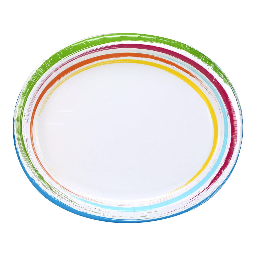 King Zak Tabletop Brushstrokes Tableware<br />Size Options: Size Options: 12inch Plate, 10inch Plate, 8.75inch Plate, 7inch Plate, 20oz Bowl, 12oz Bowl, 12oz Cup., And Lunch Napkin 3 King Zak Tabletop Brushstrokes TablewareSize Options: Size Options: 12inch Plate, 10inch Plate, 8.75inch Plate, 7inch Plate, 20oz Bowl, 12oz Bowl, 12oz Cup., And Lunch Napkin