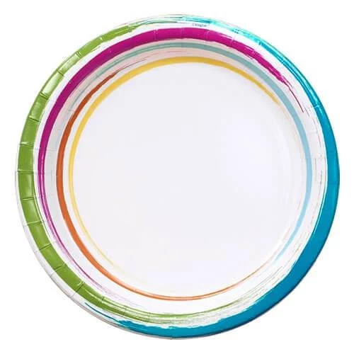 King Zak Tabletop Brushstrokes Tableware<br />Size Options: Size Options: 12inch Plate, 10inch Plate, 8.75inch Plate, 7inch Plate, 20oz Bowl, 12oz Bowl, 12oz Cup., And Lunch Napkin 6 King Zak Tabletop Brushstrokes TablewareSize Options: Size Options: 12inch Plate, 10inch Plate, 8.75inch Plate, 7inch Plate, 20oz Bowl, 12oz Bowl, 12oz Cup., And Lunch Napkin