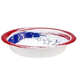 King Zak Tabletop Premium Heavy Weight Paper Stars 'N Stripes TablewareSize Options: 12inch Plate, 10inch Plate, 8.75inch Plate, 7inch Plate, 12oz Bowl, 20oz Bowl, Lunch Napkin, 12oz Cup And Combo Cutlery
