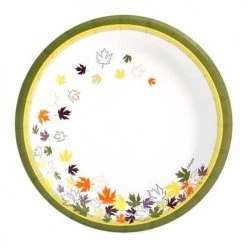King Zak Premium Paper Foliage DinnerwareSize Options: 10inch Plate, 8.75inch Plate, 7inch Plate And 12oz Cup
