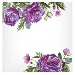King Zak Premium Paper Peony TablewareSize Options: 10inch Plate, 8.75inch Plate, 7inch Plate, 20oz Bowl, 12oz Cup, And Lunch Napkin Tabletop