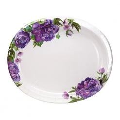 King Zak Premium Paper Peony TablewareSize Options: 10inch Plate, 8.75inch Plate, 7inch Plate, 20oz Bowl, 12oz Cup, And Lunch Napkin Tabletop