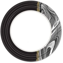 King Zak Premium Paper Signature TablewareSize Options: 12inch Plate, 10inch Plate, 8.5inch Plate, 6.75inch Plate, 20oz Plate, Lunch Napkin, And 12oz Cup Tabletop