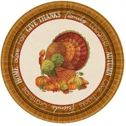 King Zak Everyday Disposable Plates Premium Paper Thanks TablewareSize Options: 10inch Plate, 8.5inch Plate, 6.75inch Plate, And Lunch Napkin