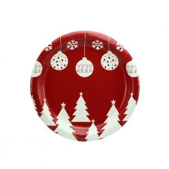 King Zak Everyday Disposable Plates Premium Paper Bulbs & Trees TablewareSize Options: 10inch Plate, 8.5inch Plate, 6.75inch Plate, And Lunch Napkin