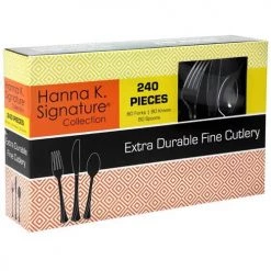 King Zak Premium Heavy Weight Plastic Combo Cutlery