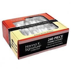 King Zak Premium Heavy Weight Plastic Combo Cutlery