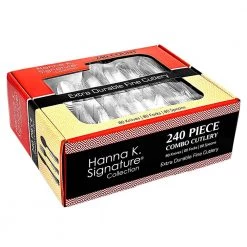 King Zak Premium Heavy Weight Plastic Combo Cutlery