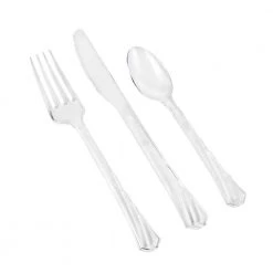 King Zak Premium Heavy Weight Plastic Combo Cutlery