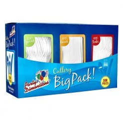 King Zak Plastic Clear Combo Cutlery Everyday Tableware