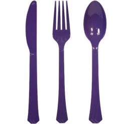 King Zak Premium Heavy Weight Plastic Combo Cutlery Disposable Dinnerware Cutlery