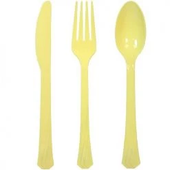 King Zak Premium Heavy Weight Plastic Combo Cutlery Disposable Dinnerware Cutlery