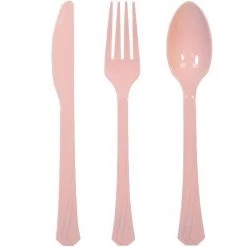 King Zak Premium Heavy Weight Plastic Combo Cutlery Disposable Dinnerware Cutlery