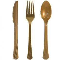 King Zak Premium Heavy Weight Plastic Combo Cutlery Disposable Dinnerware Cutlery
