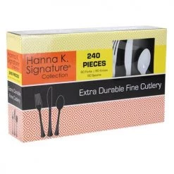 King Zak Premium Heavy Weight Plastic Combo Cutlery