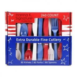 King Zak Tabletop Premium Heavy Weight Paper Stars 'N Stripes TablewareSize Options: 12inch Plate, 10inch Plate, 8.75inch Plate, 7inch Plate, 12oz Bowl, 20oz Bowl, Lunch Napkin, 12oz Cup And Combo Cutlery