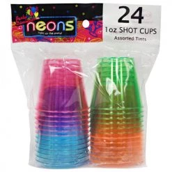 King Zak Plastic Neon TumblerSize Options: 1oz Tumbler And 2oz Tumbler